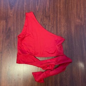 One shoulder crop top